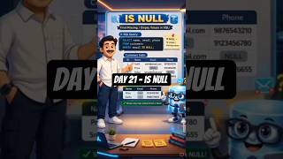 #Day 21 - IS NULL #sql