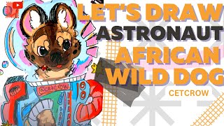 let's draw an astronaut African wild dog by cetcrow 35 views 1 year ago 4 minutes, 41 seconds