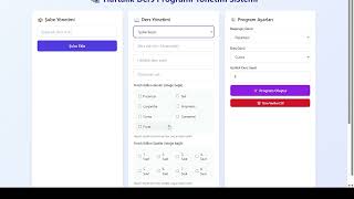 Ücretsiz Ders Programı Hazırlama Uygulaması