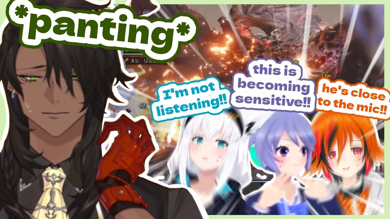 Oga challenges himself by doing squats while playing Monster Hunter (HOLOSTARS eng sub clip)