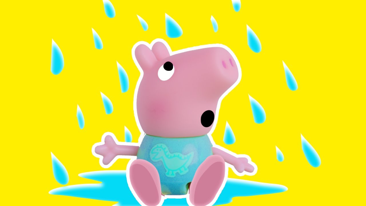 peppa pig and running under the rain YouTube