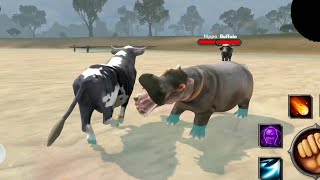 Cow in Village attack on animals || Animal cartoon #cowgame #animalsvideo