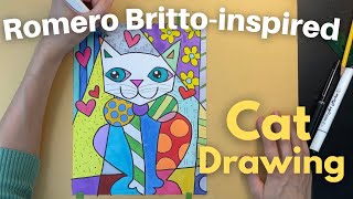Draw a Romero Britto Cat | Pop Art Lesson