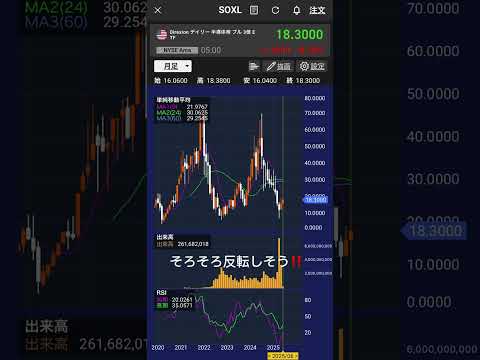 【SOXL】半導体株ブル3倍ETF 購入しました！！ #米国株 #shorts