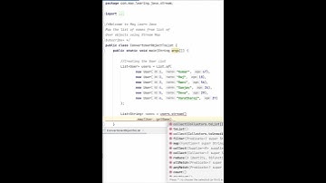 Java - List of name from User list using Stream Map #java #coding