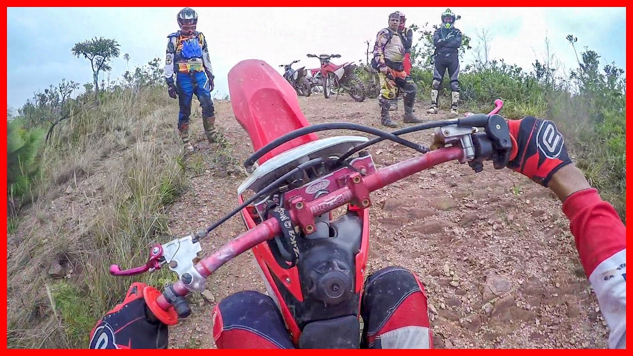 Trilha de Moto CRF 230 e Importadas - Subida do Rio - Essa é Bruta ! 