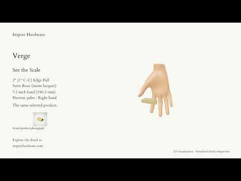 Video preview: Verge, Satin Brass (matte lacquer) / 2" (1" C-C)