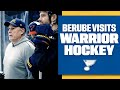 Berube visits Warrior Hockey practice