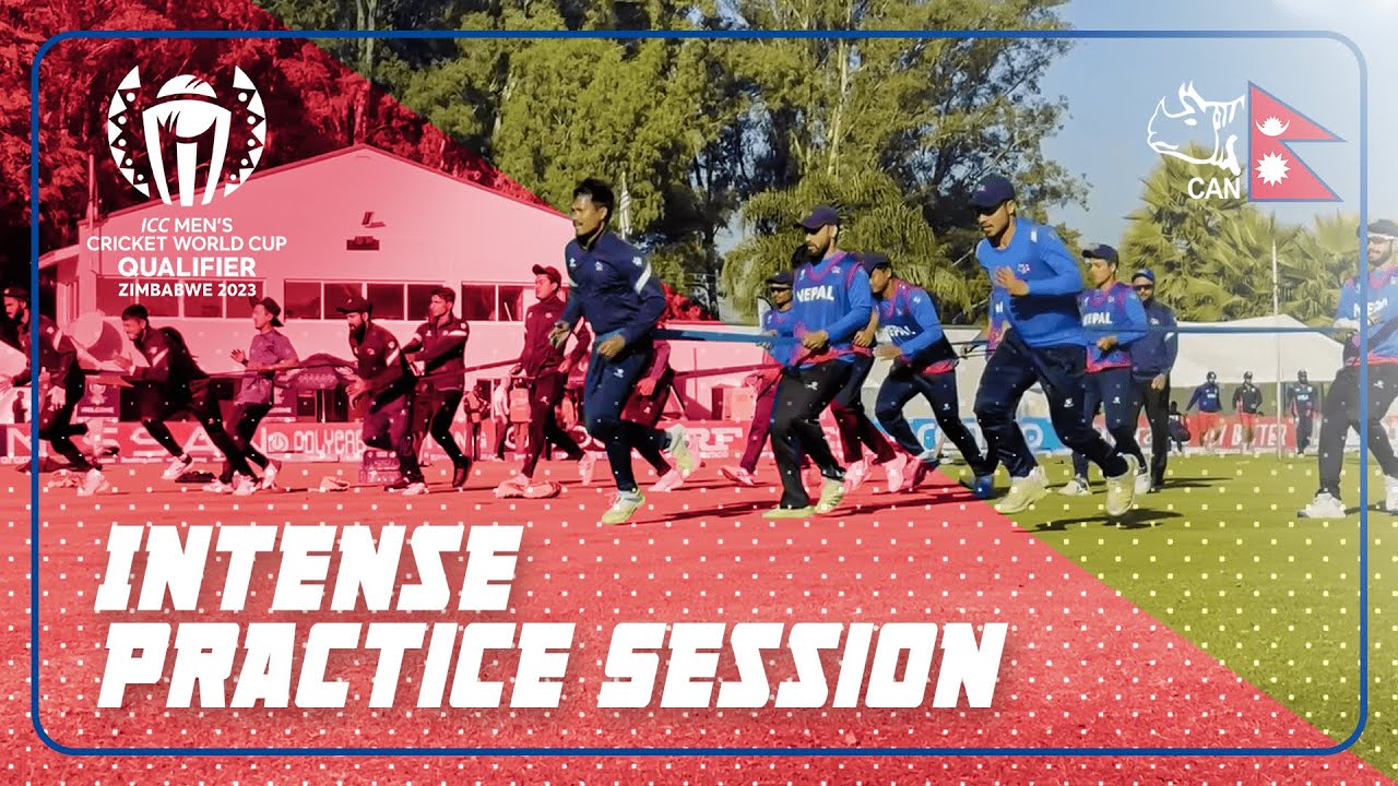 Intense Practice Session: Nepal National Team Prepares for ICC World Cup Qualifier Match against USA