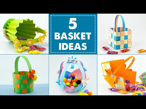5 Easter Basket Ideas | Easter Craft | DIY Paper Basket for chocolates & Gifts