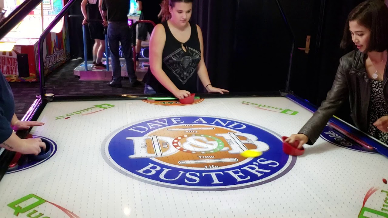 Dave and Busters Air Hockey 4 person YouTube
