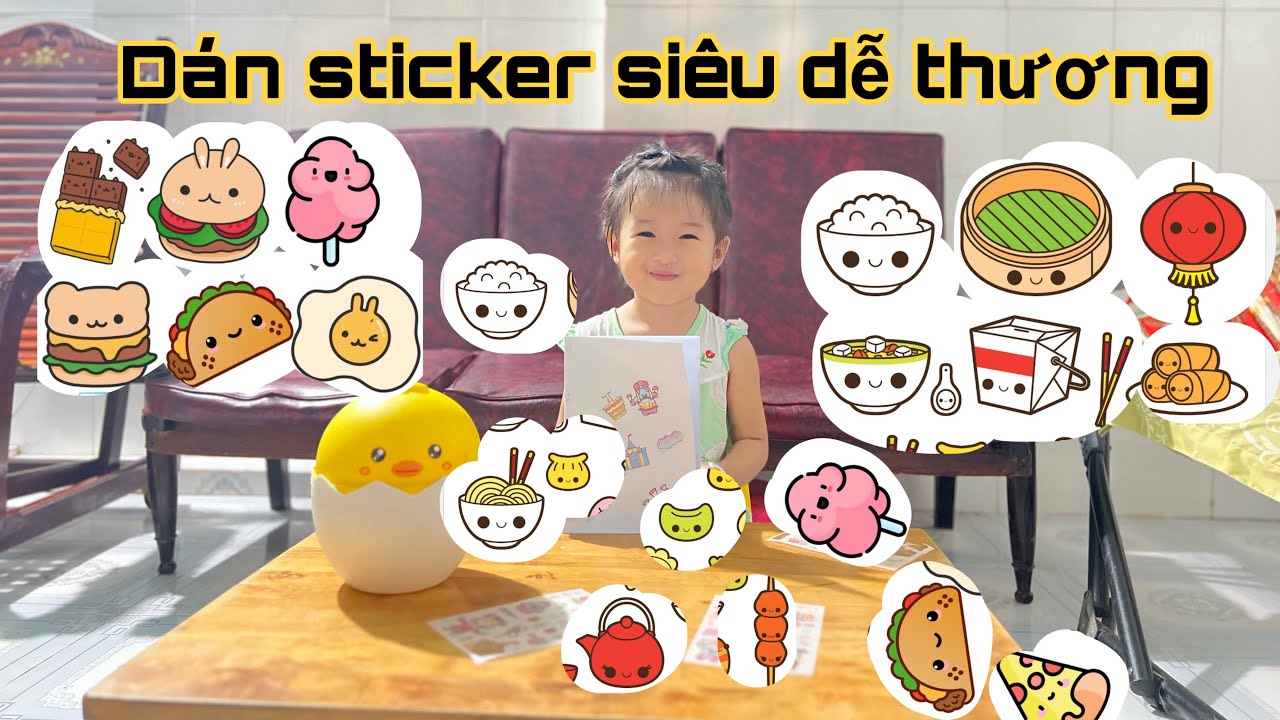 Sticker búp bê lâu đài gấu bông công chúa slime Bơ Bon TV - YouTube