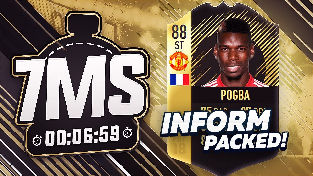 😱 **INFORM PACKED** FIFA 18 INFORM STRIKER POGBA 7 MINUTE SQUAD BUILDER!! ULTIMATE TEAM