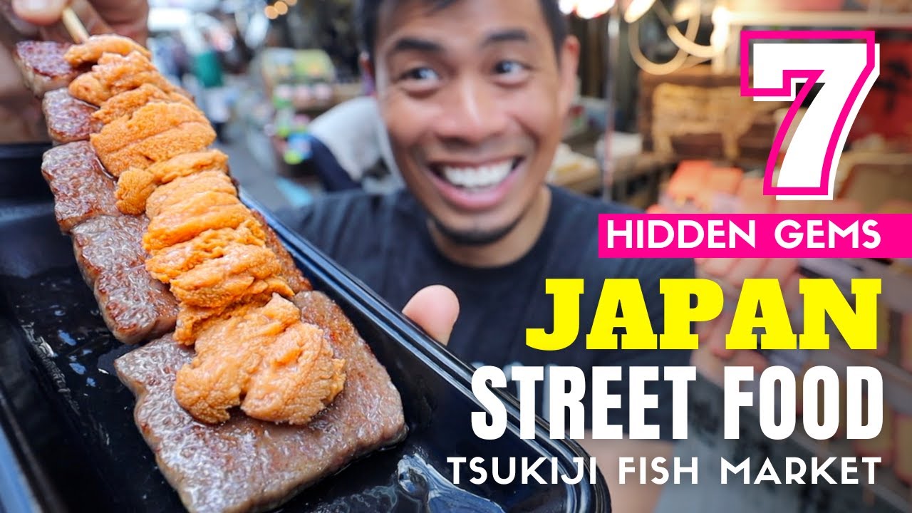 ⁣Tsukiji Fish Market New & Hidden Gems Japanese Street Food