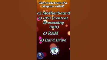 What is the brain of a computer called?#QuestionOfTheDay, #TechQuiz, #Shorts,
