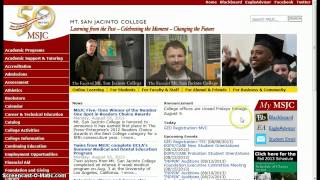 MY. MSJC Login