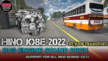HINO JO8E 2022 BUS ENGINE SOUND PACK // ST. JUDE TRANSPORT BUS ENGINE SUPPORT FOR ALL MOD V3.7.1