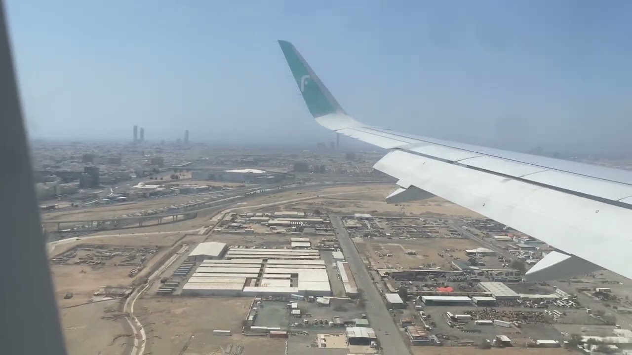 هبوط مطار الملك عبدالعزيز جدة | Landing at Jeddah international airport