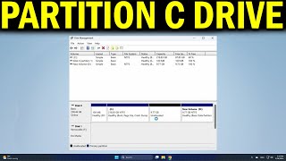 How To Partition C Drive in Windows 11 Without Formatting
