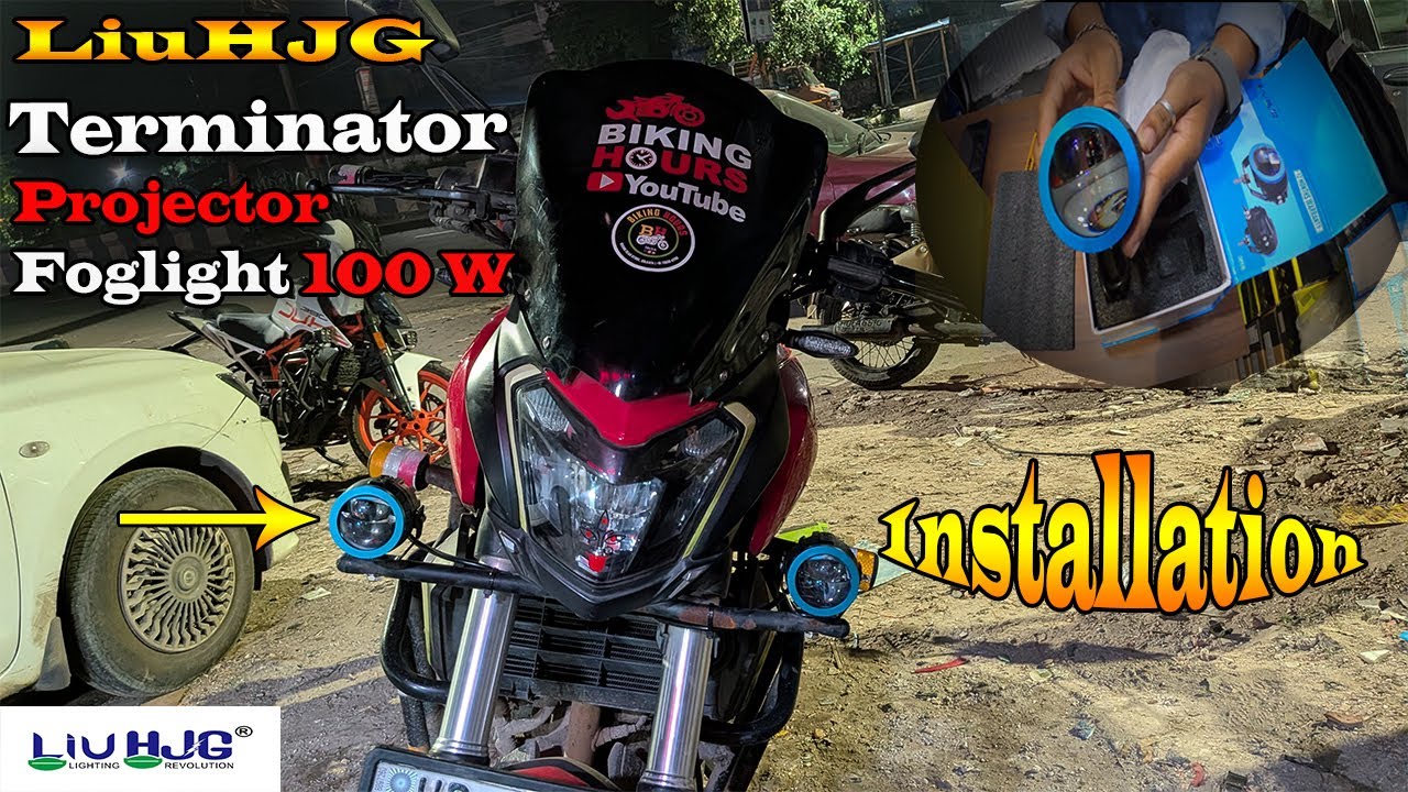 Dominar 250 Fog Light Installation 🏍️|| LiuHjg Terminator Projector Foglight || Biking Hours