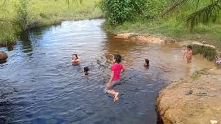 Edisi Pulang Kampung Part 4. Keseruan Anak² Mandi Di Sungai