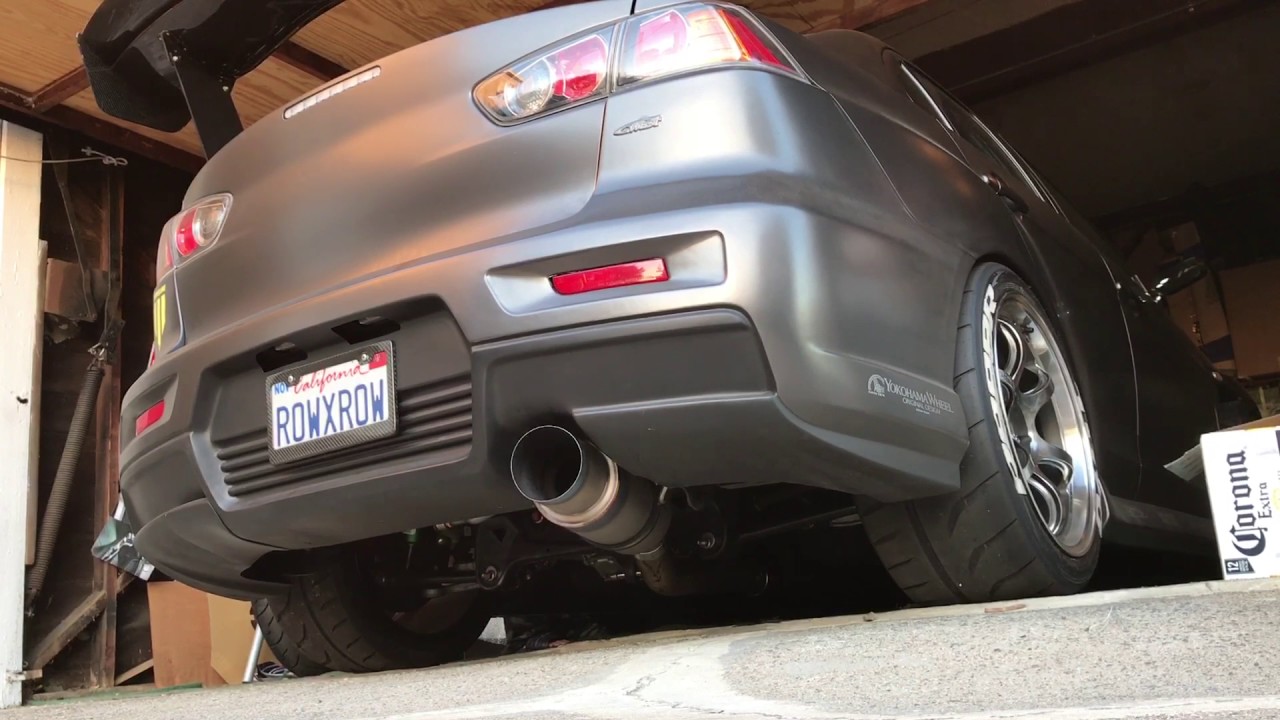 EVO X Spec D full titanium catback exhaust cold start YouTube