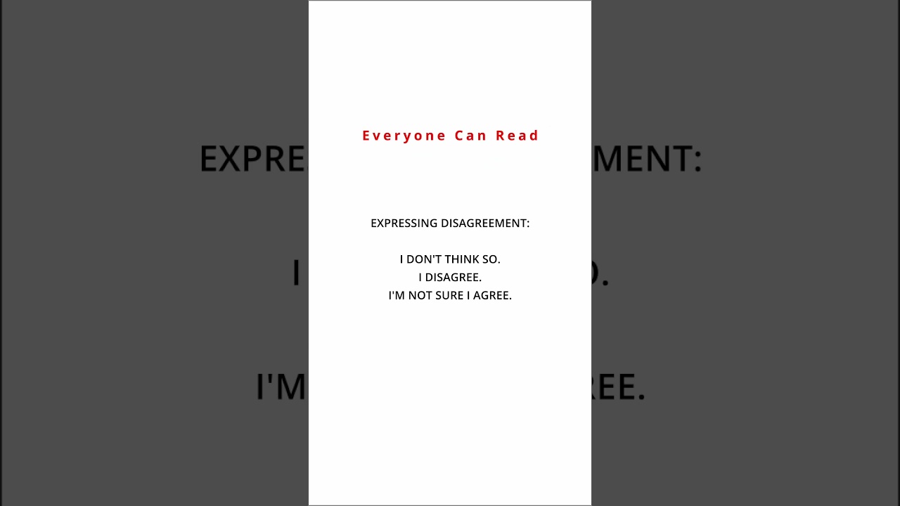 Expressing Disagreement 