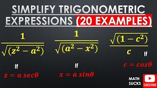 Simplifying Trigonometric Expressions Part 3, Math Sucks