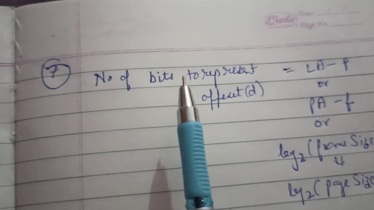simplest formula for paging numerical...ab question galat nhi hoga kbhi