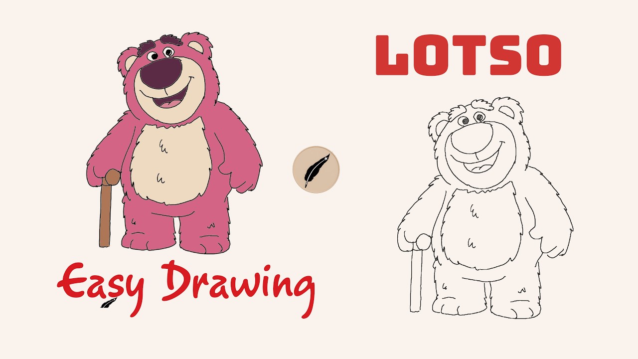 How to Draw LOTSO from Toy Story! 🧸Easy Step by Step Bear Drawing for ...