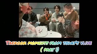 Taekook moments from BTS VLIVE 220319 (pt. 1) ✨ // Is V a 🐯 or a 🐻? //#bts #btsvlive #taekook #vlive