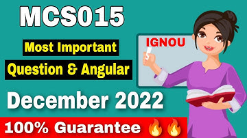 MCS015 Important Questions & Answers | MCS015 Question Paper Answer #mcs015 #importantquestions