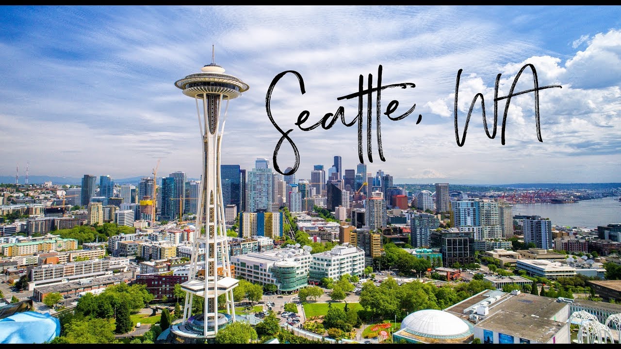 Seattle, Washington - from a Drone