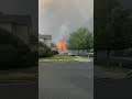 Damage from Old Trails Fire in a Spokane neighborhood