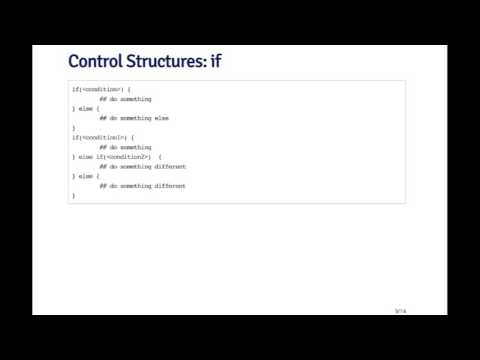 RProg - Control Structures   If Else
