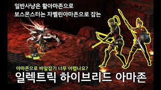 [디아블로2] 일반사냥은 활 아마존, 보스몬스터는 자벨린 아마존 찌릿한 라뎀으로 사냥하는 스왑 일렉트릭 하이…