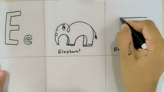 Drawing tutorial for letter E ! Letter E Drawing Ideas For Kids! #art #drawing #letterdrawing #kids