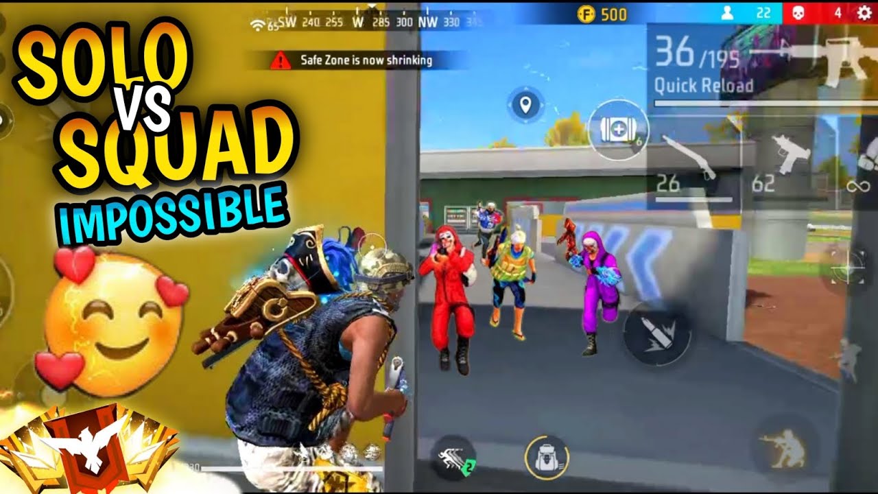 OP BOOYAH SOLO VS SQUAD GAMEPLAY - GARENA FREE FIRE - YouTube