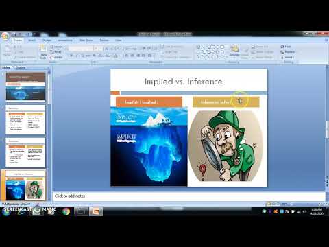 Lesson Explicit, Implicit and Inference