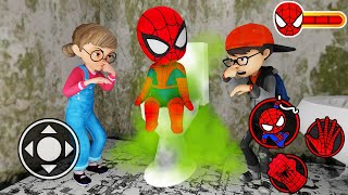 Playing as SpiderBaby on Toilet - SpiderMan Family in Granny House screenshot 2