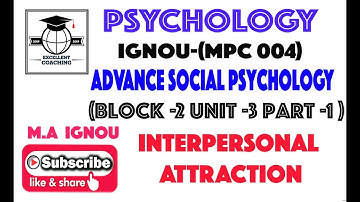 #IGNOU MPC 004 ||#M. A  Psychology||#Advance Social Psychology ||#Block 2||#Unit 3||#Part 1