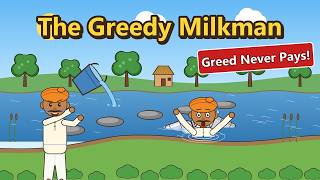 The Greedy Milkman | Moral Stories for Kids | Bedtime Story in English Guide