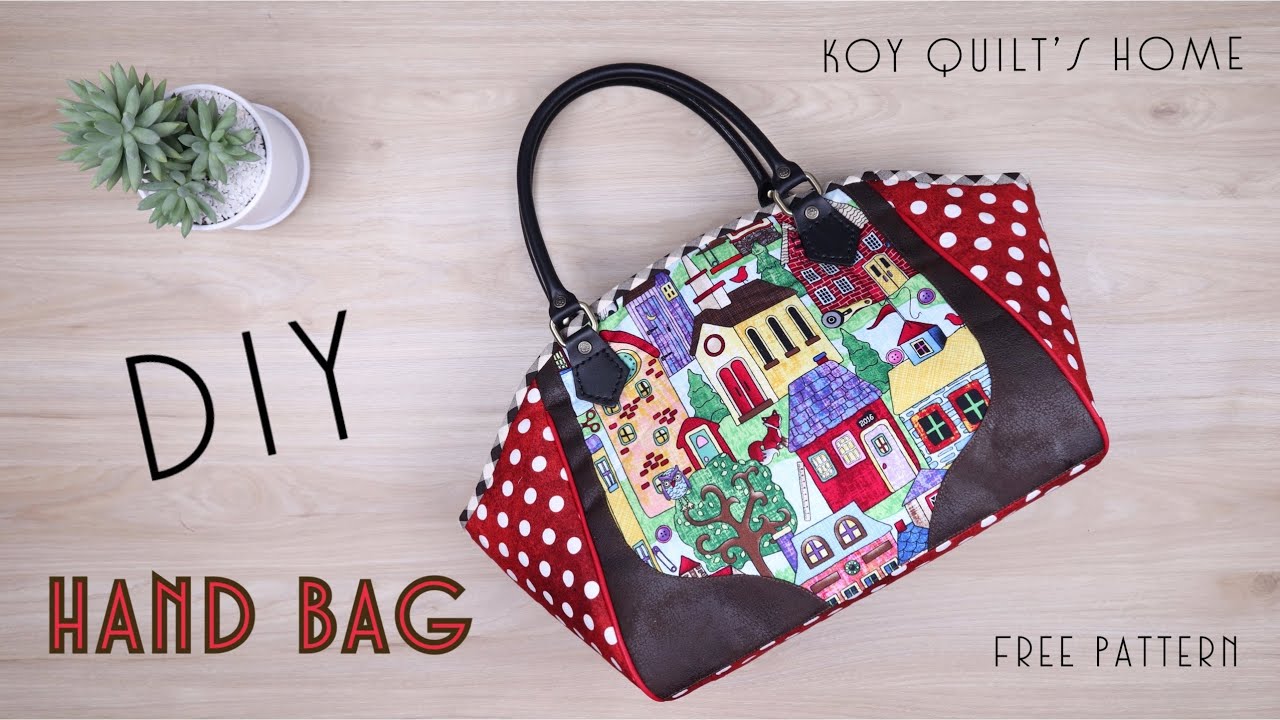 How to sew handbag วิธีเย็บกระเป๋าหูหิ้ว กระเป๋าถือ กระเป๋าผ้า