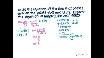 Writing the Equation of a Line Given Two Points