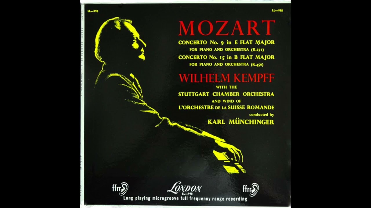 Wilhelm Kempff Plays Mozart Concerto No.15 in B Flat Major for