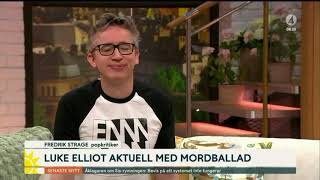 Fredrik Strage at Nyhetsmorgon TV4 - premiere for Luke Elliot - William Tell music video