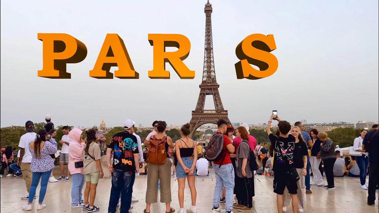 Paris France Walking Tours, let's visit the Eiffel the Tower, [4K] UHD ...