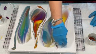 NEW Acrylic Art flipping Dirty cups  colour filled and exciting results/ revisited