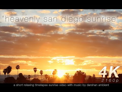 Heavenly San Diego Sunrise Timelapse 4K Relaxation Video with Music