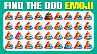 Find the ODD One Out - Emoji Edition 💩🍔🍄 Easy, Medium, Hard - 30 Levels| Quizzer Odin